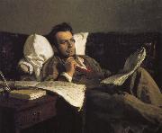 Ilia Efimovich Repin Greinke in the creation of opera oil painting artist